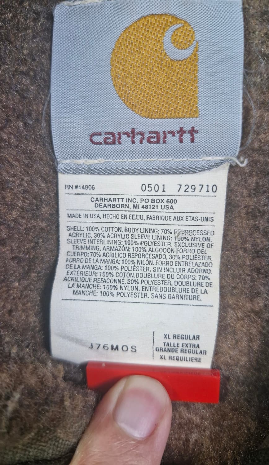 칼하트 디트로이트자켓 j76 xl 상품이미지5