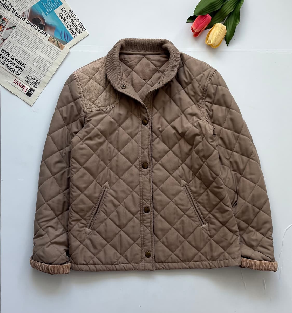 Polo 폴로랄프로렌 코듀로이 베이지 퀄팅 점퍼 상품이미지2