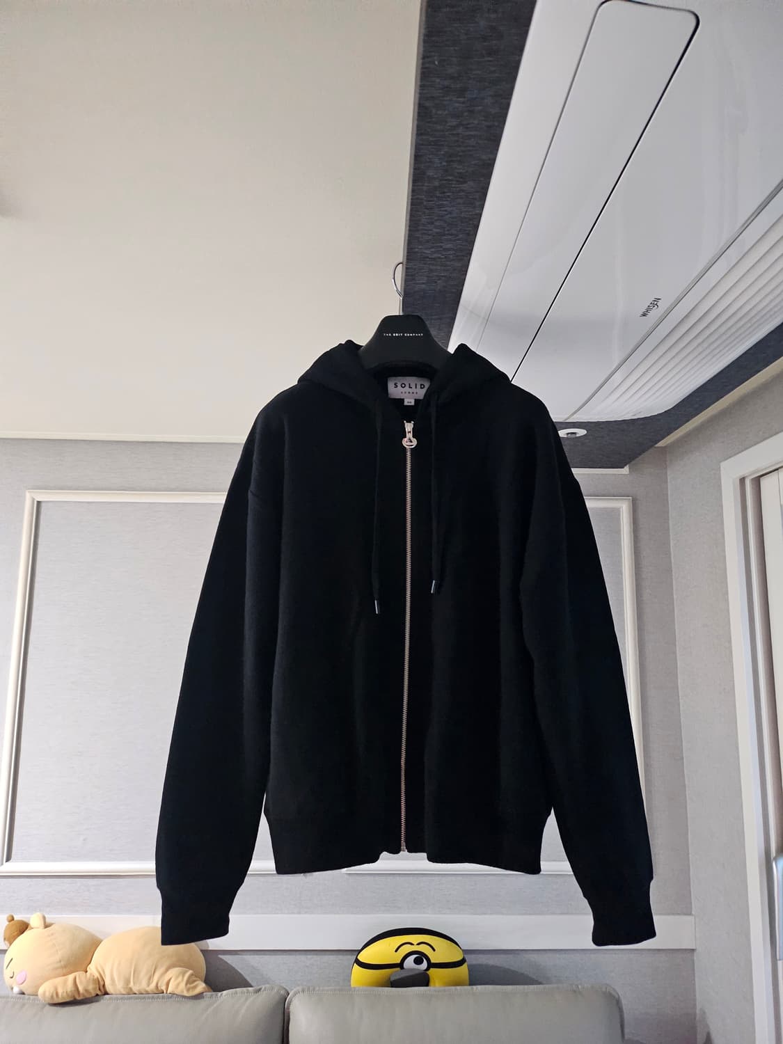 [거의 새것] 솔리드옴므 니트 후드 집업 티셔츠 46 상품이미지1