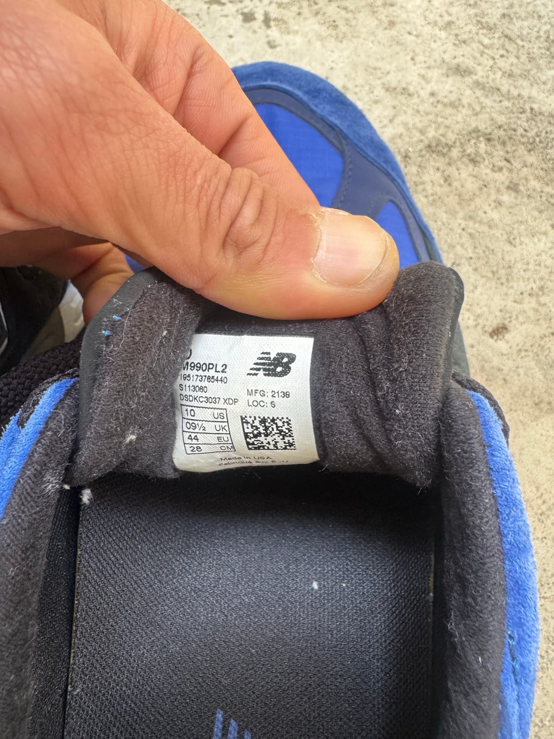 뉴발란스 990V2 블루블랙그레이 (US10) 상품이미지5