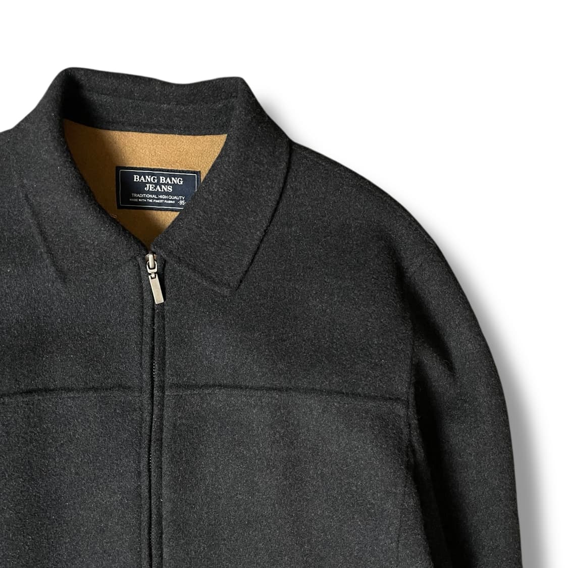 BANG BANG 울 혼방 핸드메이드 그레이 블루종 숏 자켓 95 상품이미지3