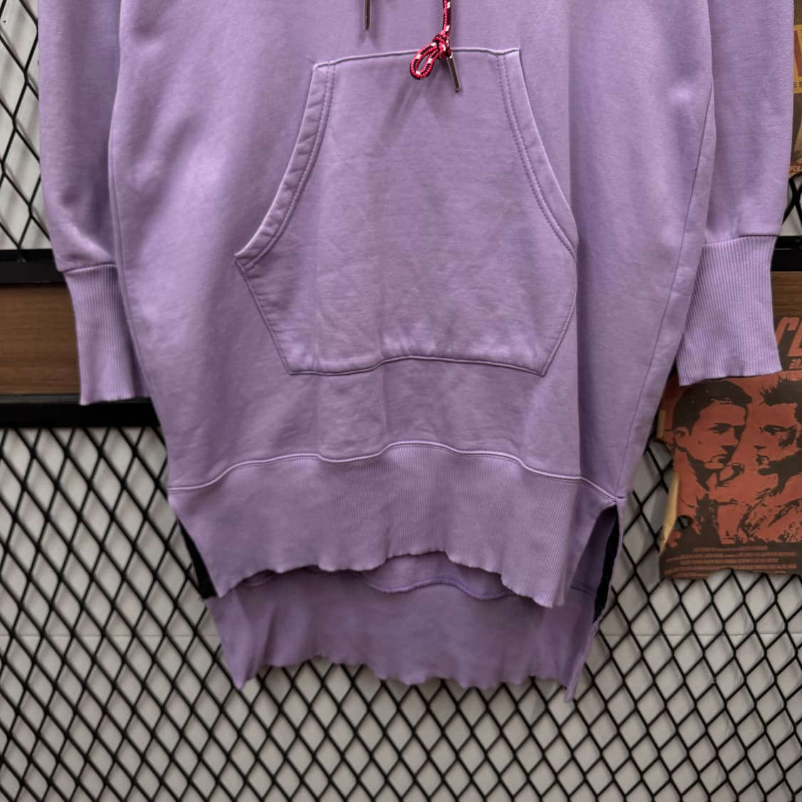 디젤 후드 원피스 전면 데님 디비전 로고 포인트 퍼플 상품이미지4