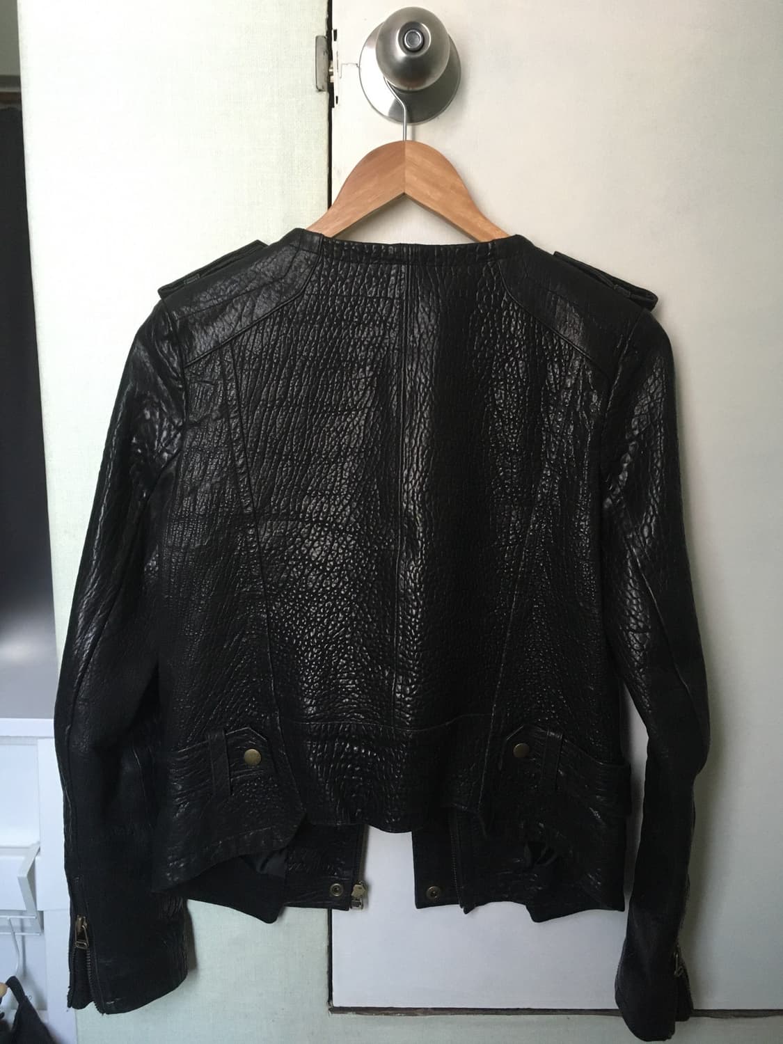 Vintage Cracked Lambskin cut-out Jacket 상품이미지2