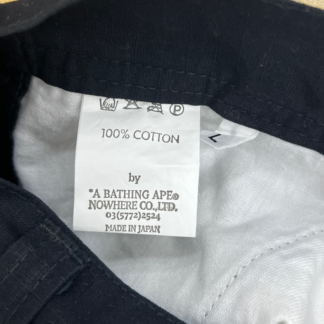 Bape 베이프 블랙 코튼 카고 팬츠 L 상품이미지7