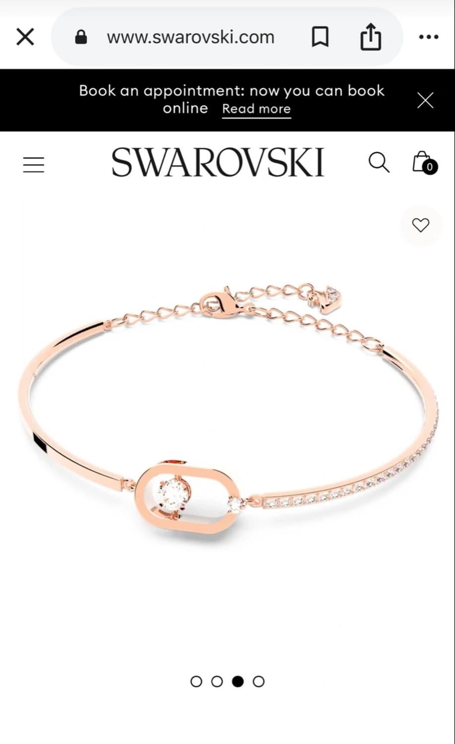 스와로브스키 로즈골드 팔찌 상품이미지1