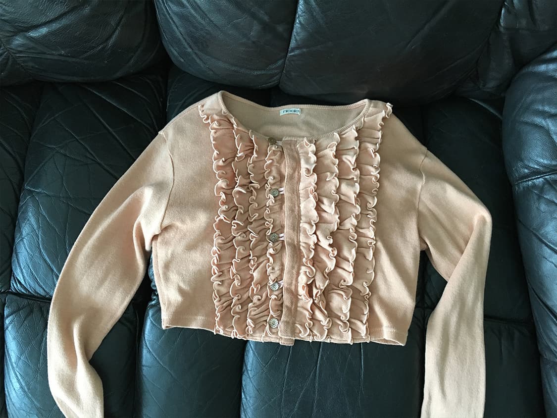 ruffle crop knit cardigan 상품이미지3