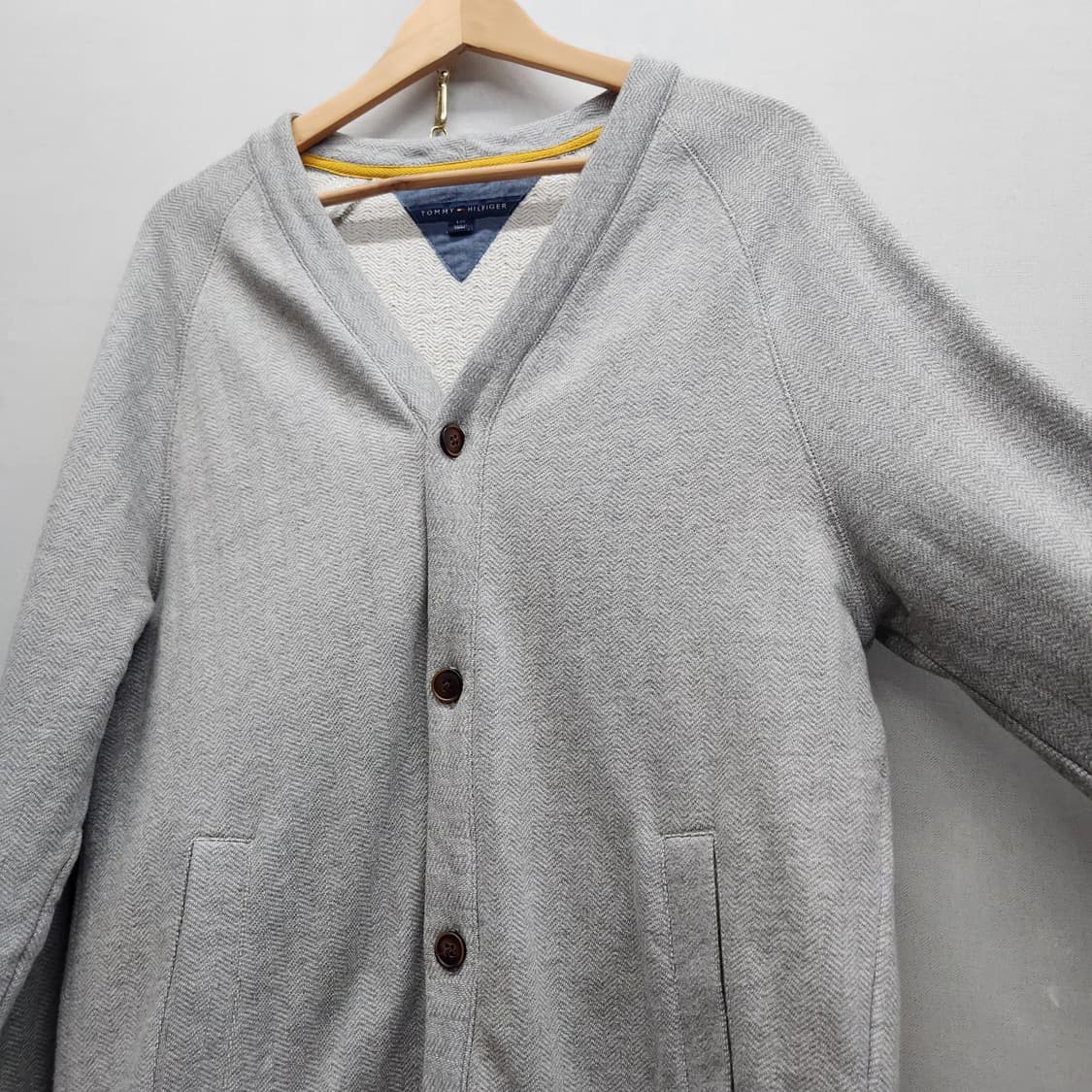 타미힐피거 헤링본 패턴 가디건 XL 상품이미지2