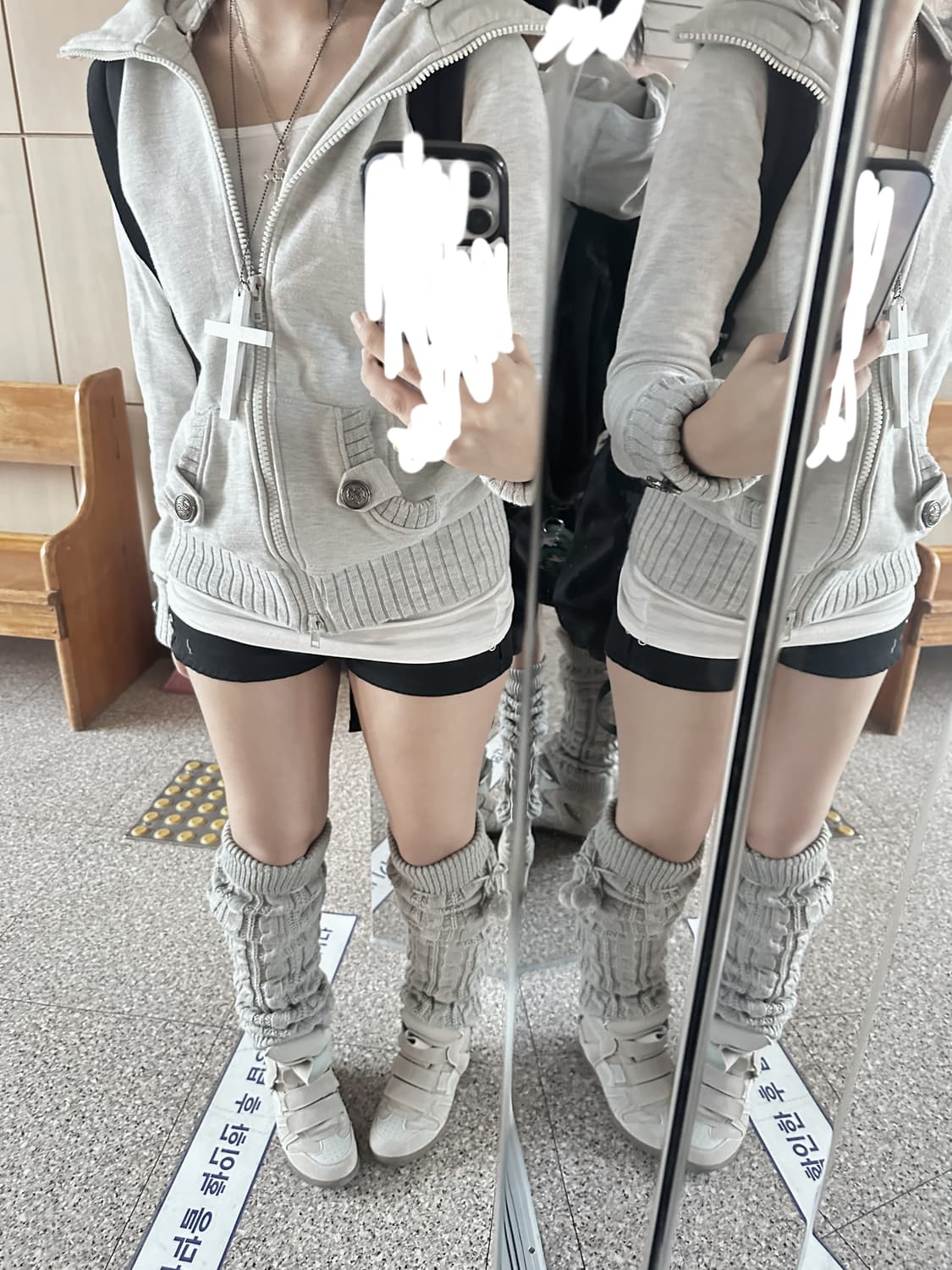 펑크 빈티지 투웨이 후드집업  상품이미지2