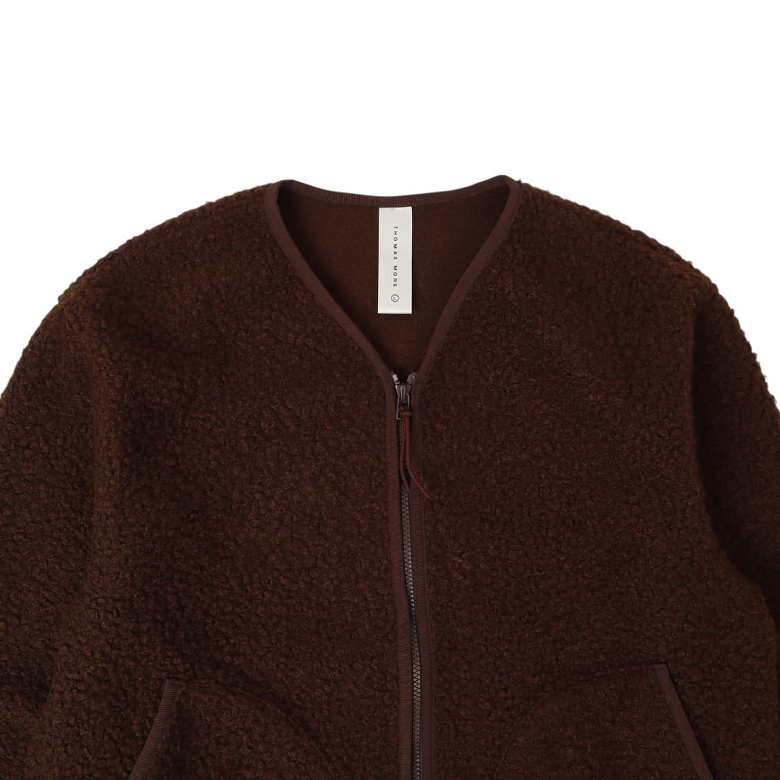 토마스모어 브라운 부클 플리스 집 자켓 상품이미지2