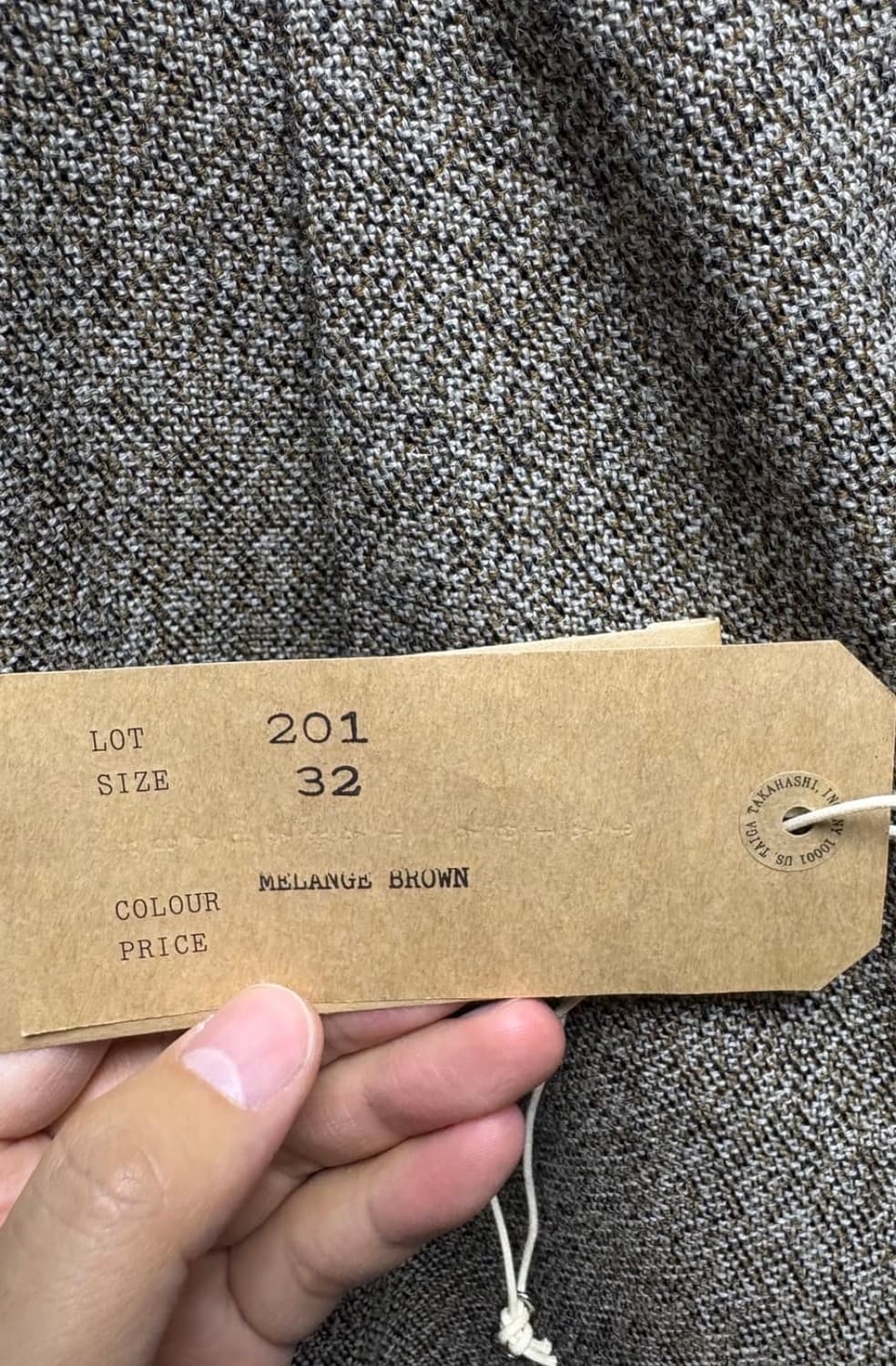 [32] 타이가타카하시 lot 201 울 워크트라우저 멜란 지브라운 상품이미지6