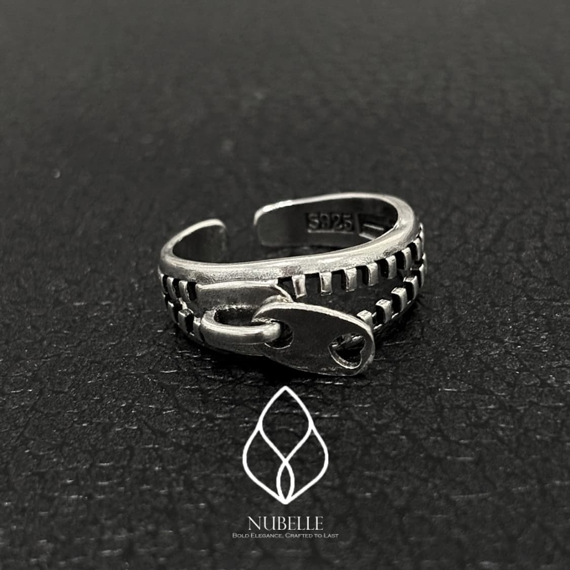 🌗 Antique zip detail ring / 925실버 지퍼 반지 상품이미지2