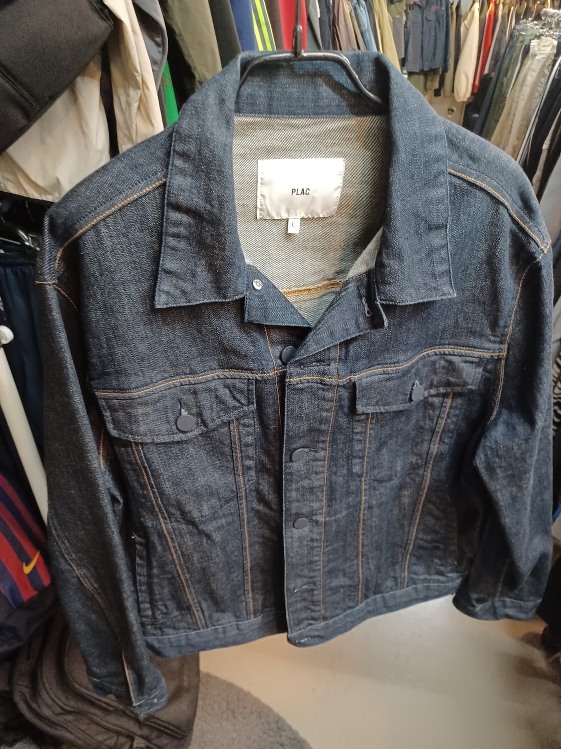플랙 데님 자켓 L 상품이미지6