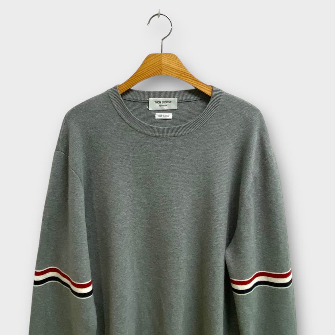 암밴드 크루넥 그레이 니트 L-XL 상품이미지2