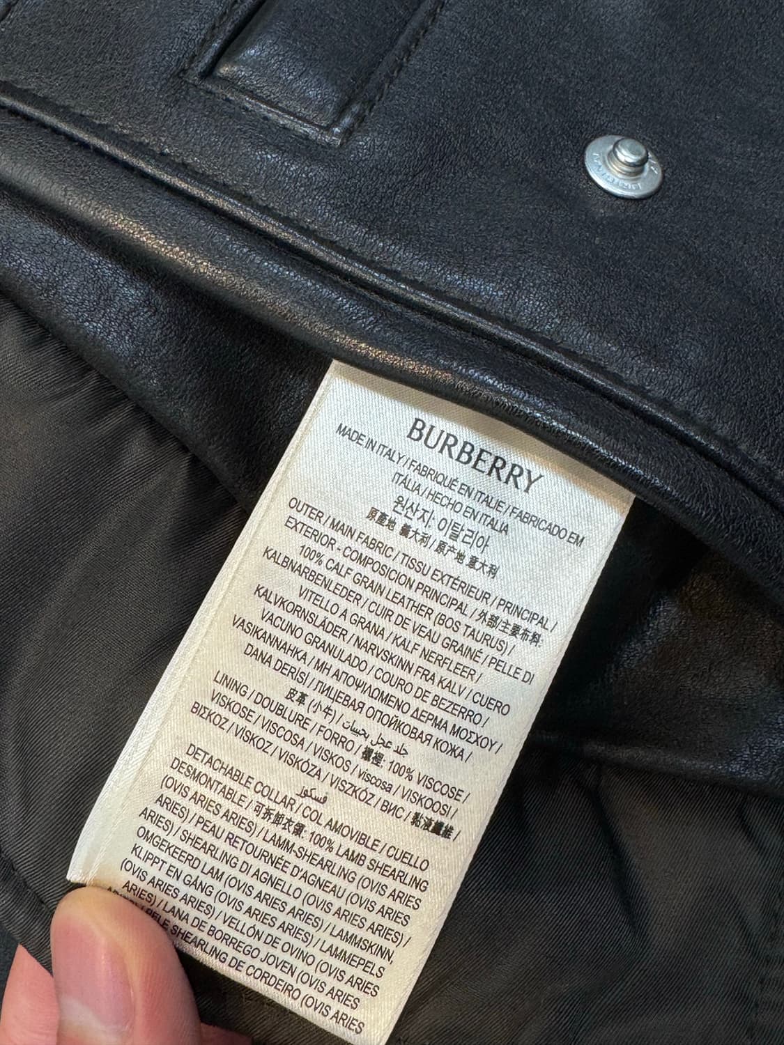 버버리 가죽 자켓 Burberry Leather 상품이미지7