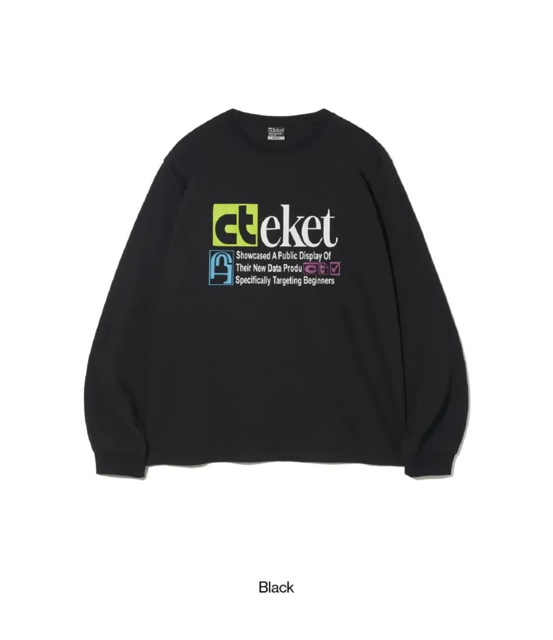테켓 롱슬리브 블랙 Plan L/S Tee 상품이미지2