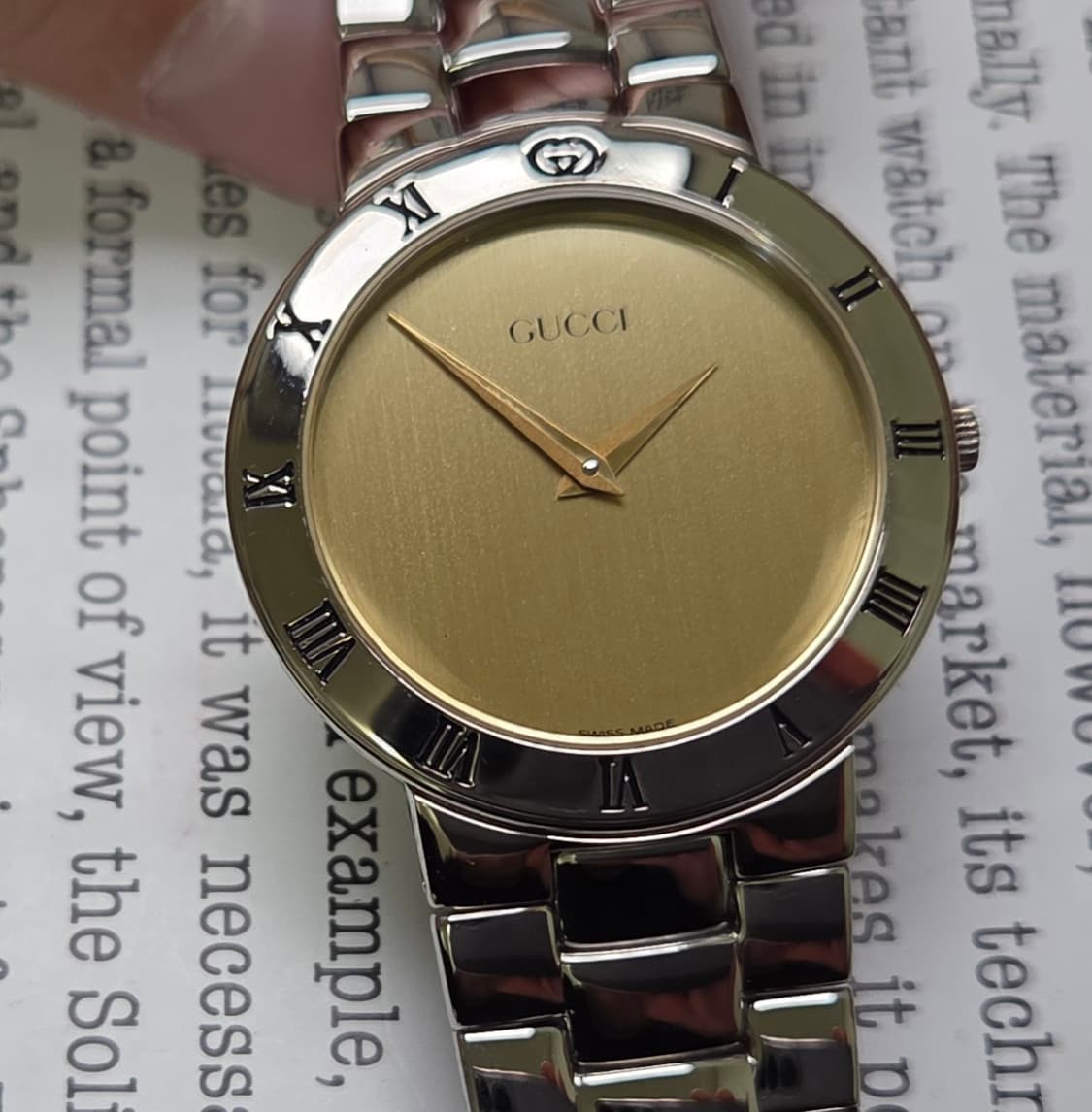 빈티지 구찌 클래식 3300.2.M 샴골판 칼침핸즈 브레이슬릿 ver.
 상품이미지1