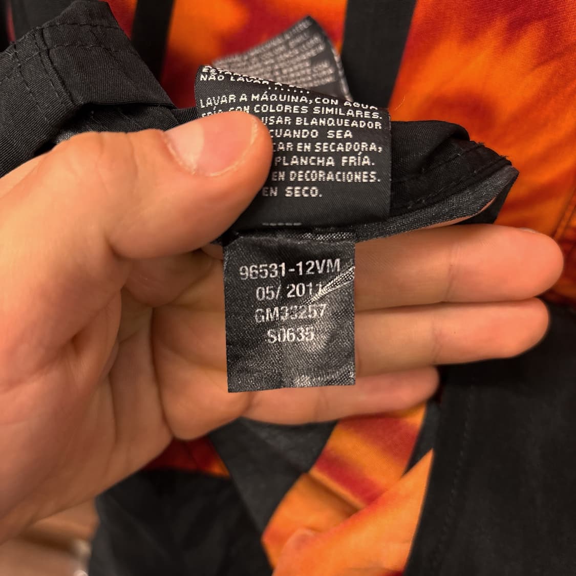 할리데이비슨 플레임 스컬 그래픽 하프 바이커 셔츠 N1075 상품이미지10