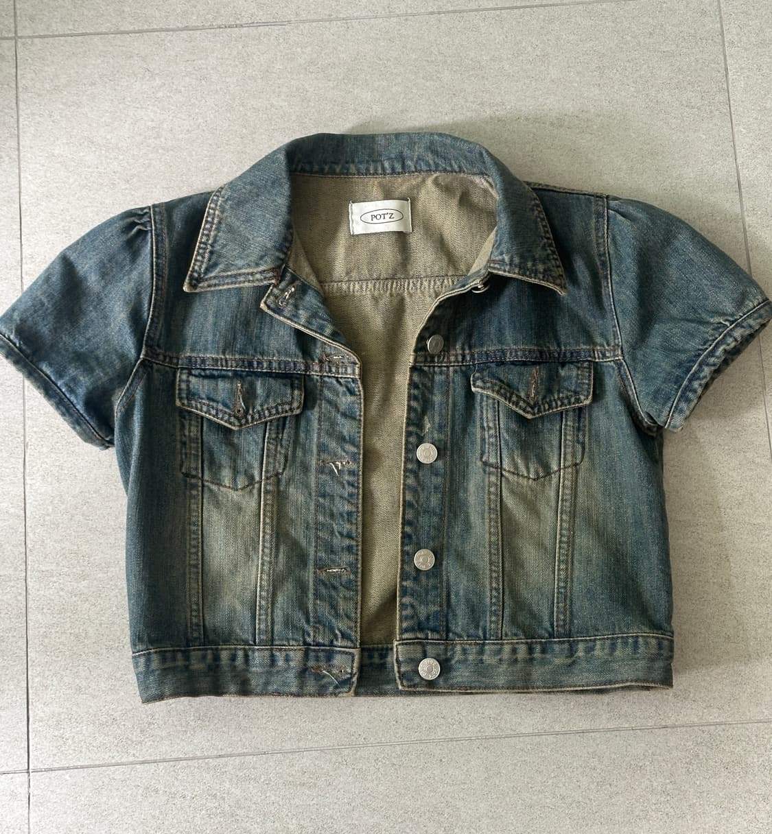 서울베이스드 퍼프 데님 자켓 진청 상품이미지1