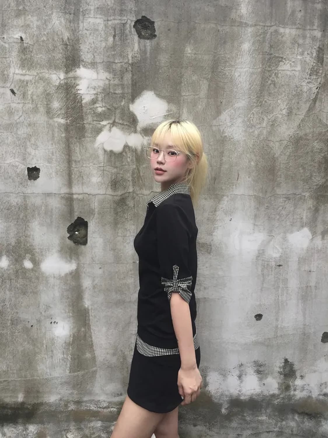 mademoisell 체크 슬림 셔츠 상품이미지7