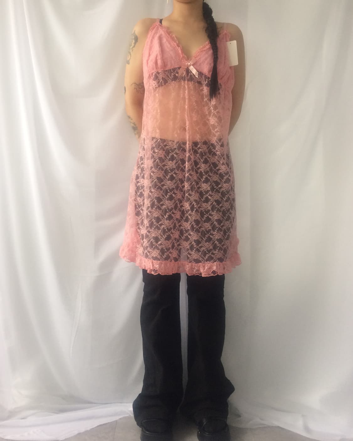 Lace see through sleeveless onepeice 상품이미지5
