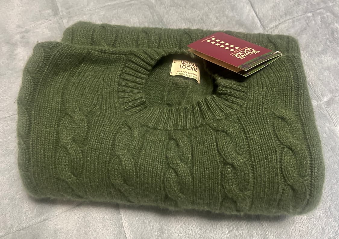 윌리엄로키 캐시미어100 케이블니트 44사이즈 택 보유 상품이미지3