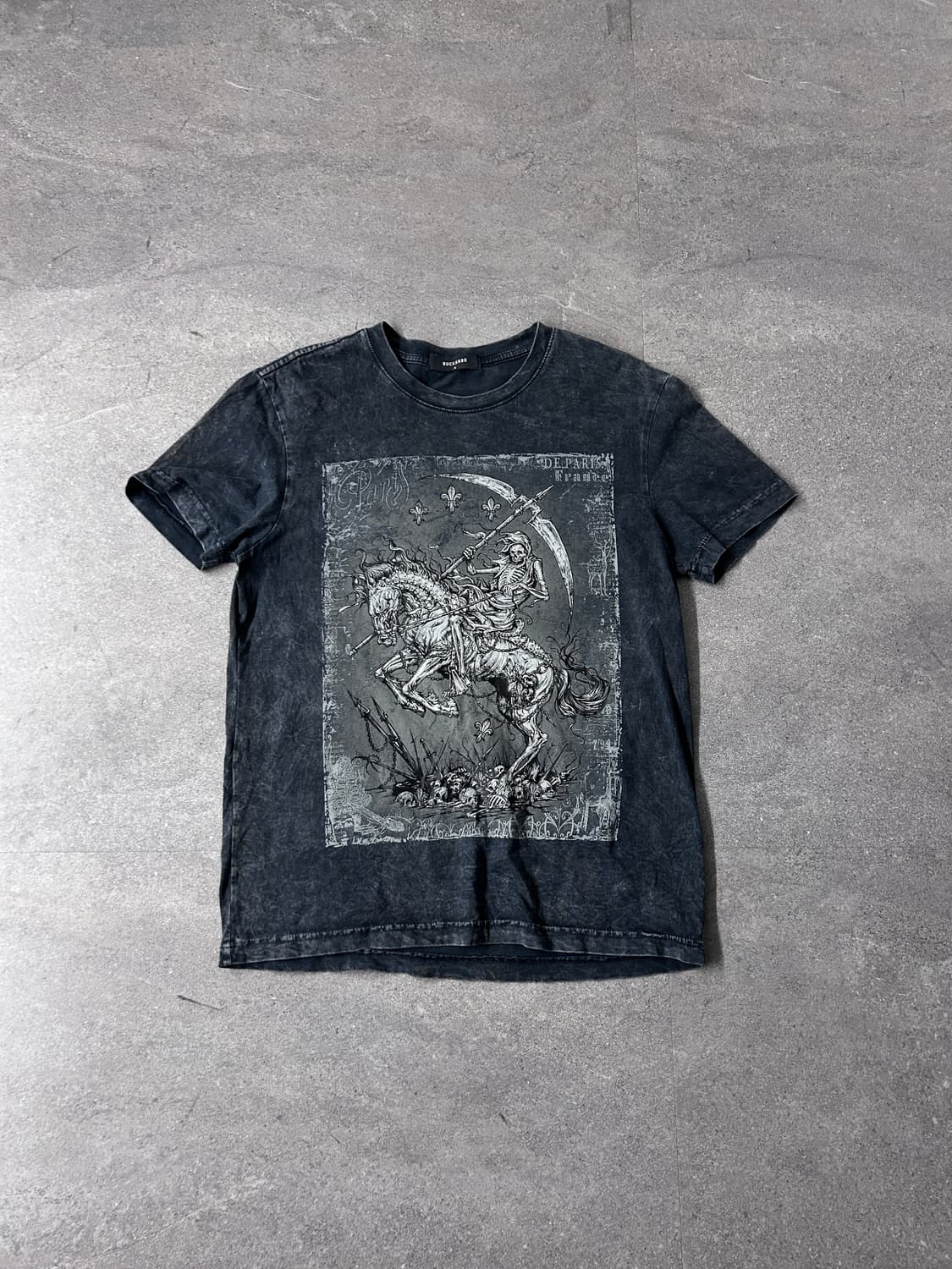 버커루 워싱 스컬 라이더 티셔츠 상품이미지5