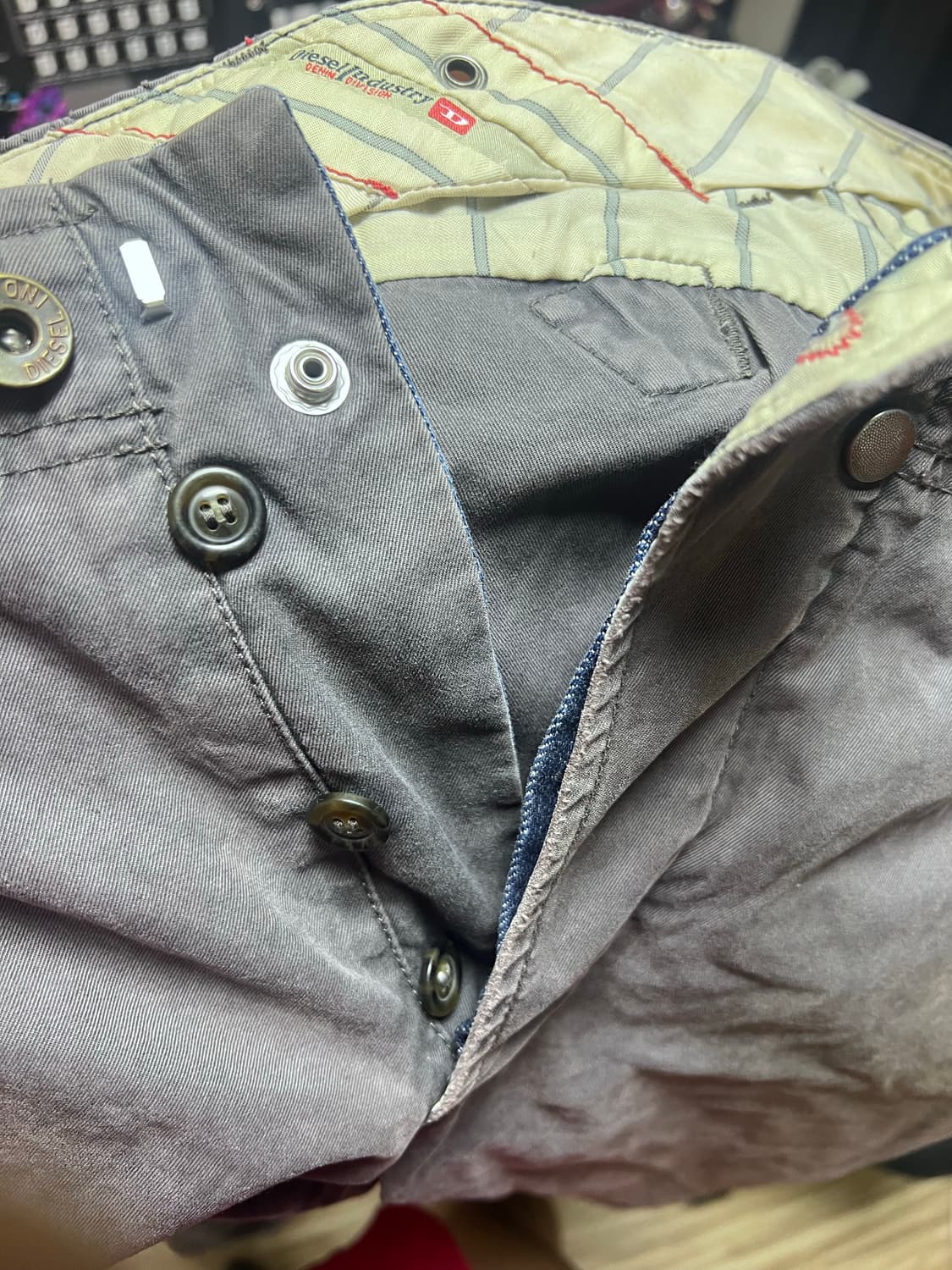 디젤 그레이 코튼 팬츠 상품이미지3