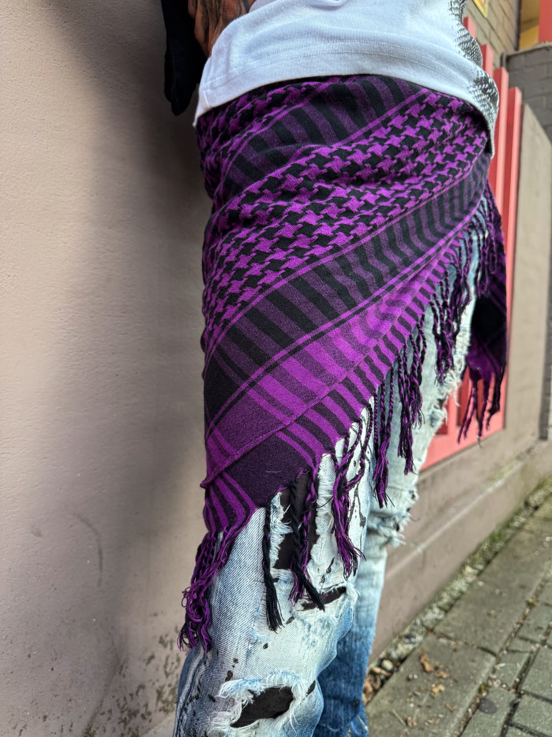 Purple Fringe Scarf  상품이미지3