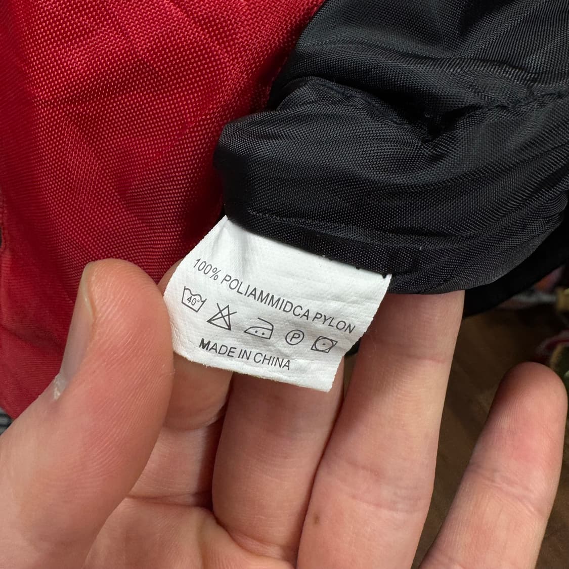 00s USA VINTAGE 크롭 레이싱자켓 패치워크 포인트 레드 화이트 상품이미지9