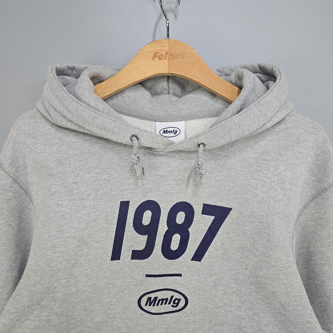 엠엠엘지(Mmlg) 1987 로고 후드티 그레이 S 상품이미지2