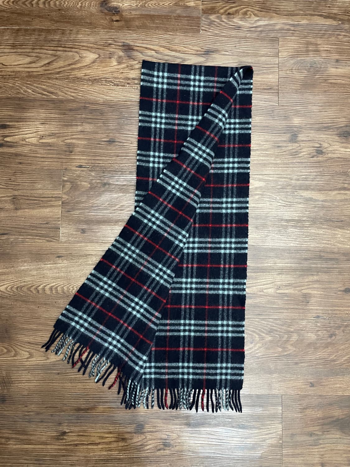 버버리 램스울 노바체크 머플러 목도리 네이비 상품이미지5