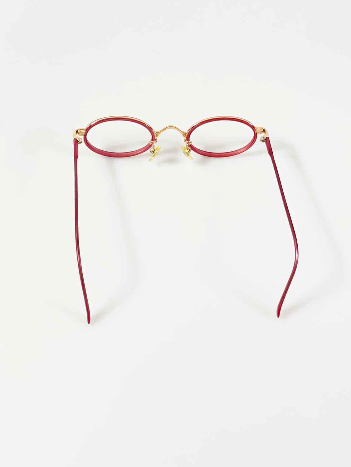 90s 라이트 핑크 오벌 메탈 프레임 빈티지 안경 상품이미지5