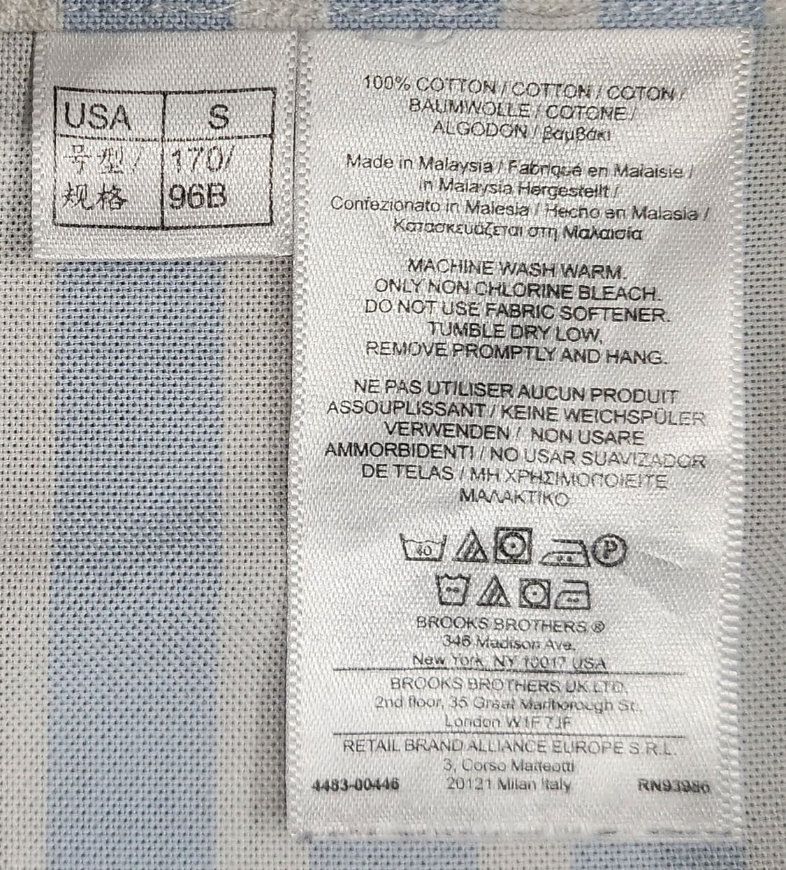 브룩스브라더스 스트라이프 셔츠 S (95-100) 상품이미지4