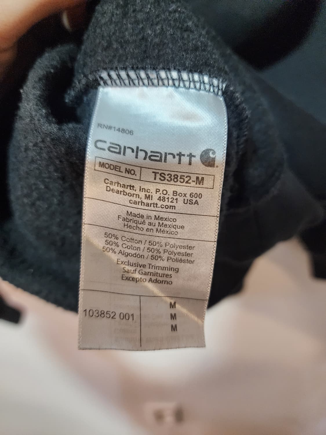 칼하트 블랙 맨투맨 M
 상품이미지5