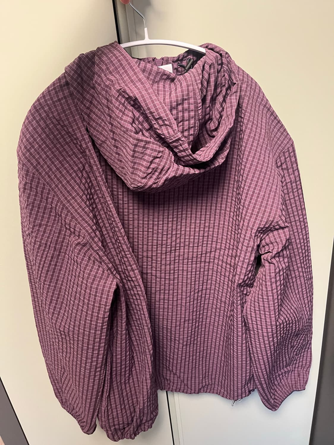 그리드 체크 라이트 윈드브레이커 Purple XL 상품이미지3