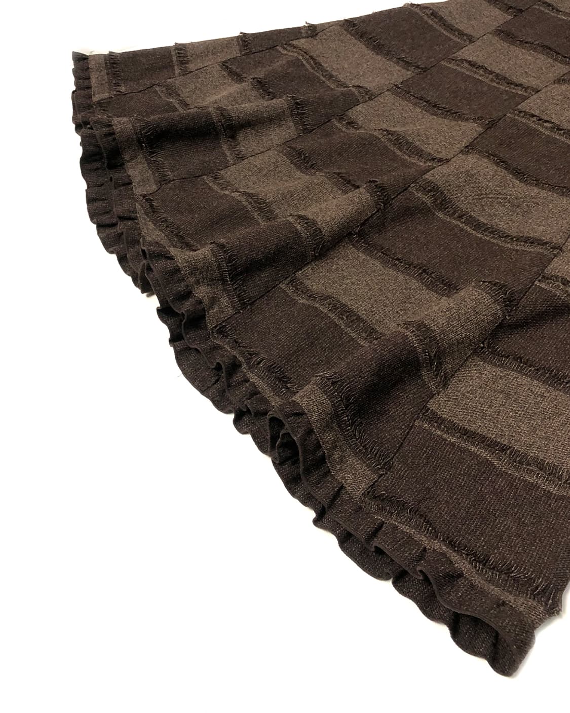 vintage 브라운 체크 롱 스커트  상품이미지4