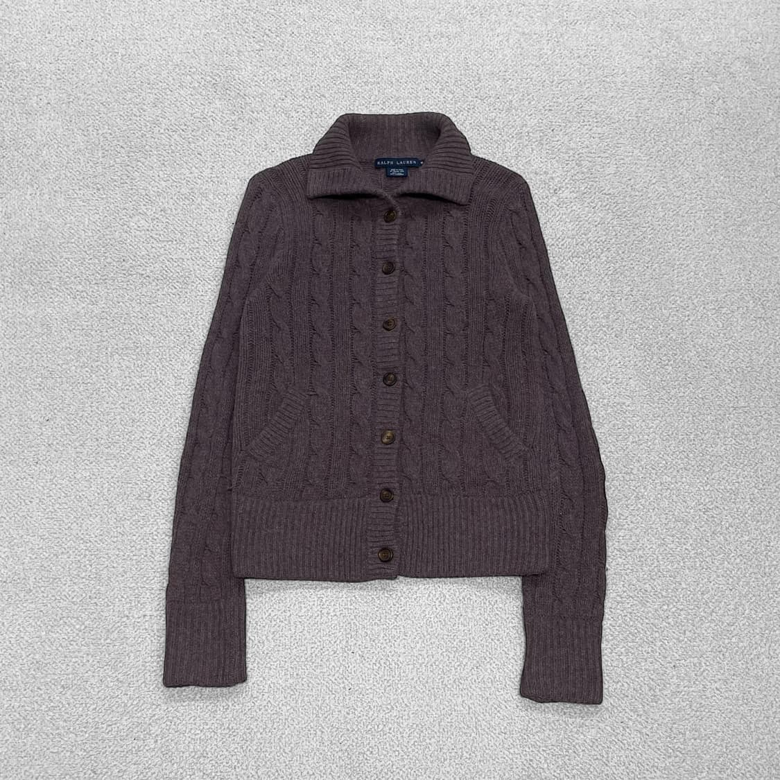 폴로 랄프로렌 케이블 버튼 니트 집업 상품이미지1
