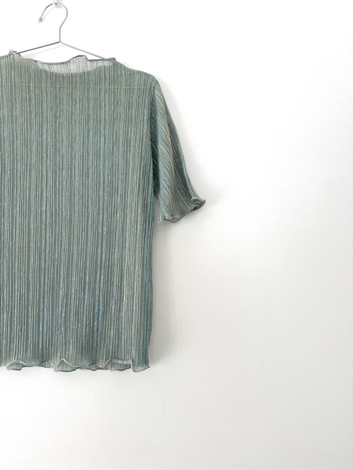 Hologram fairy pleats top / mint 상품이미지2