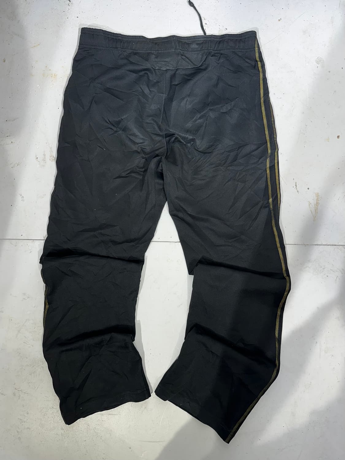 아디다스 블랙 골드 삼선 와이드 추리닝 바지 M 상품이미지5