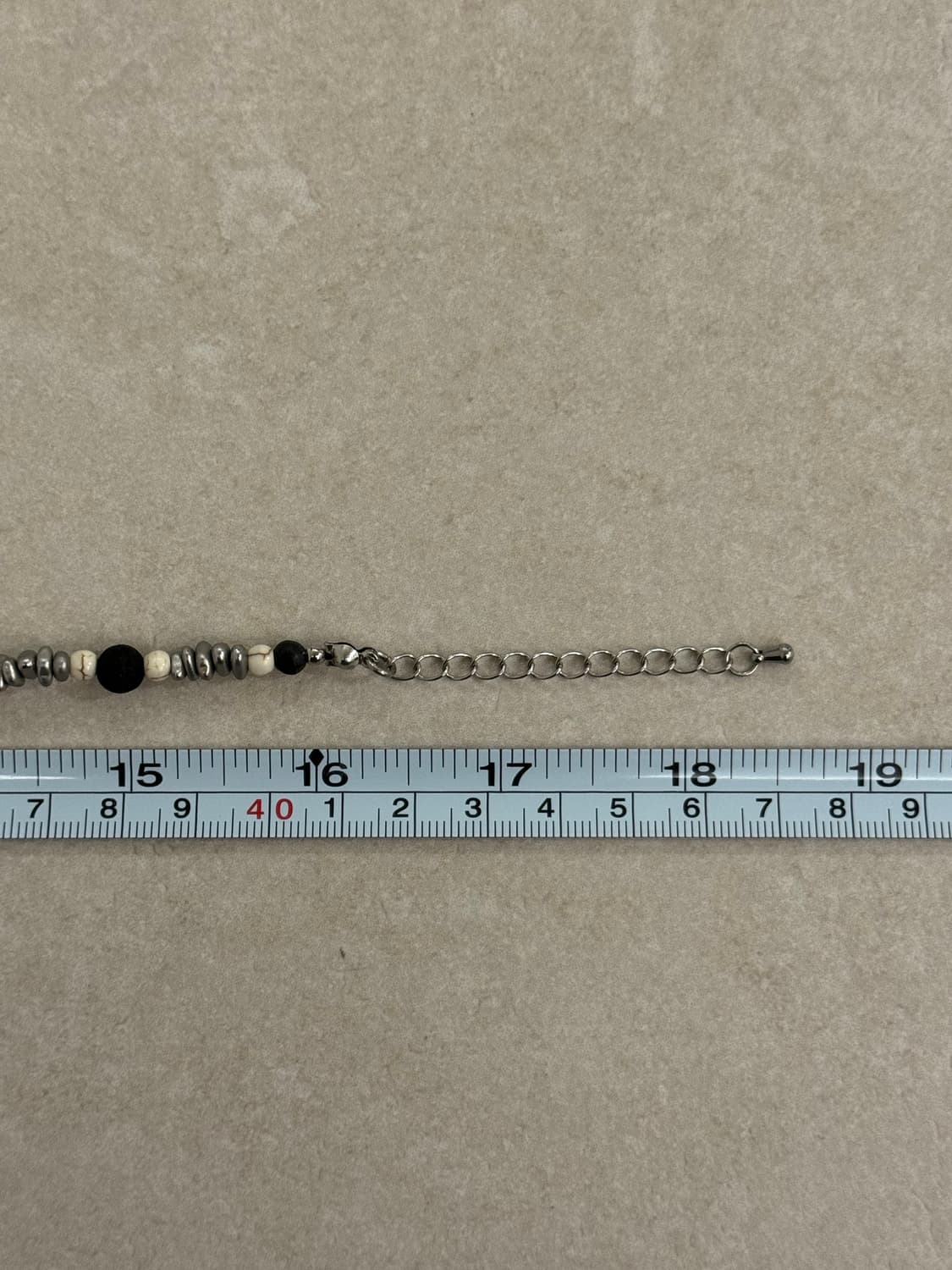 화산석 헤마타이트 레이어드 목걸이 상품이미지3