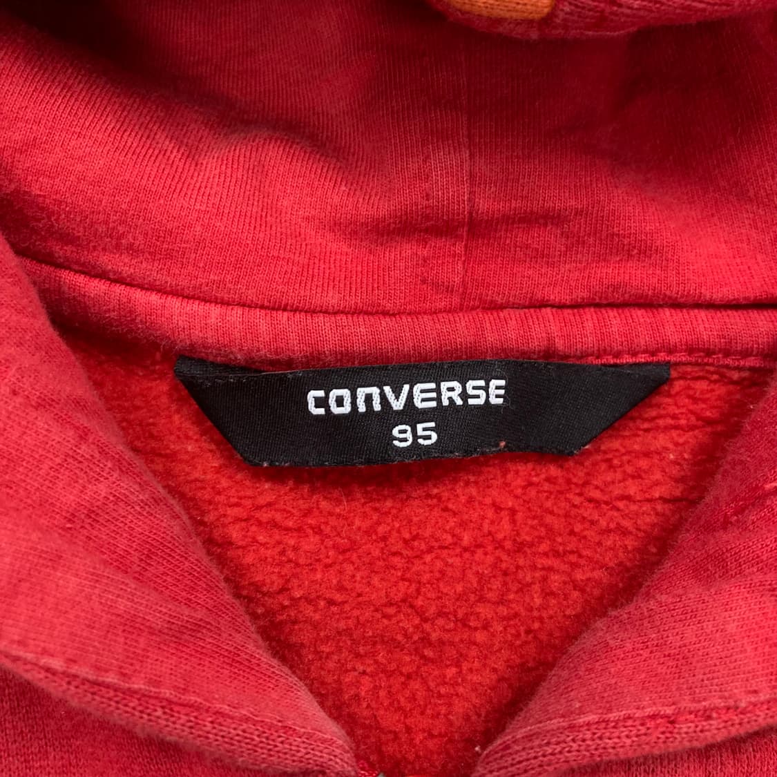 컨버스 레드 배색 스타 로고 후드 집업 상품이미지3