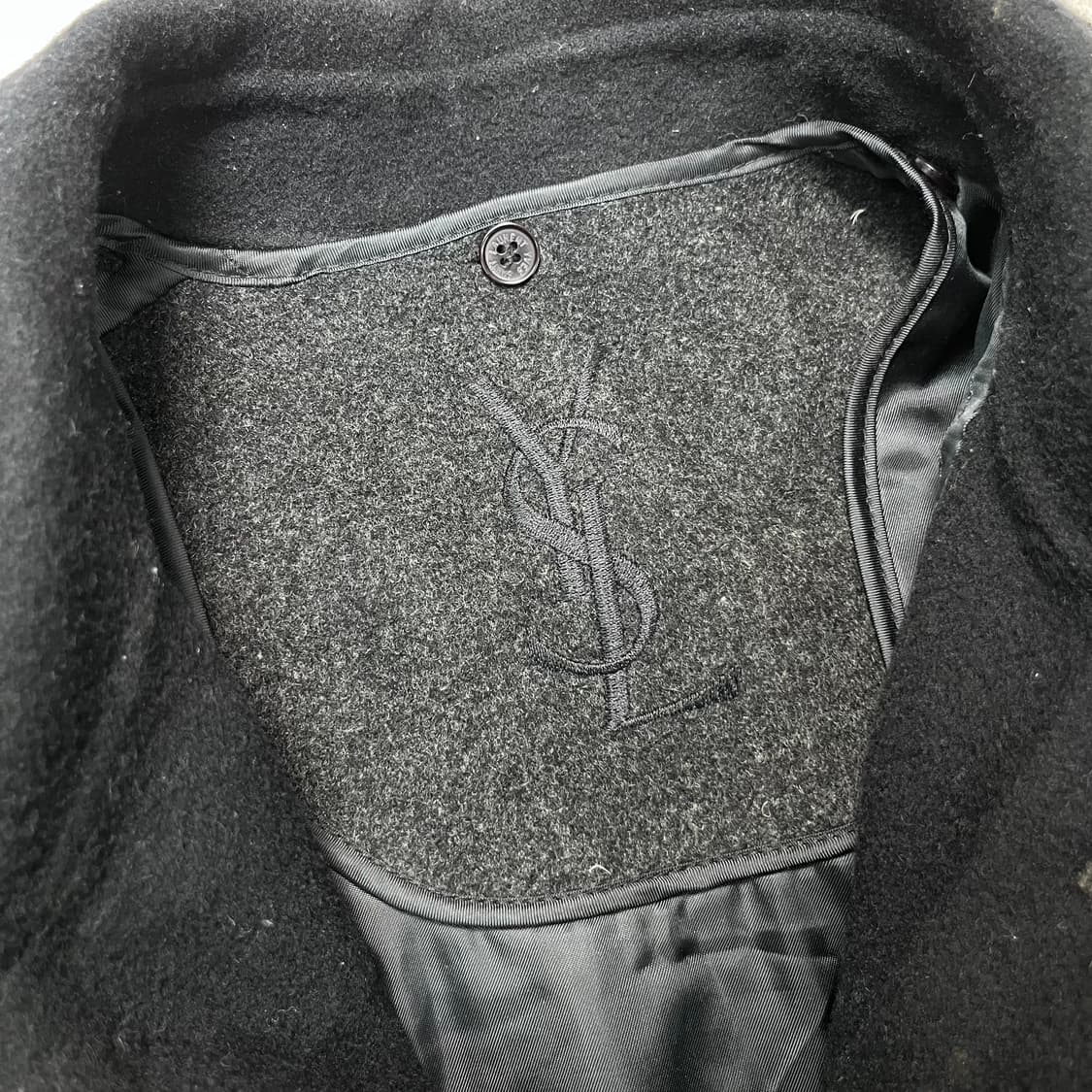 105 입생로랑 90s 싱글 울 코트 상품이미지2