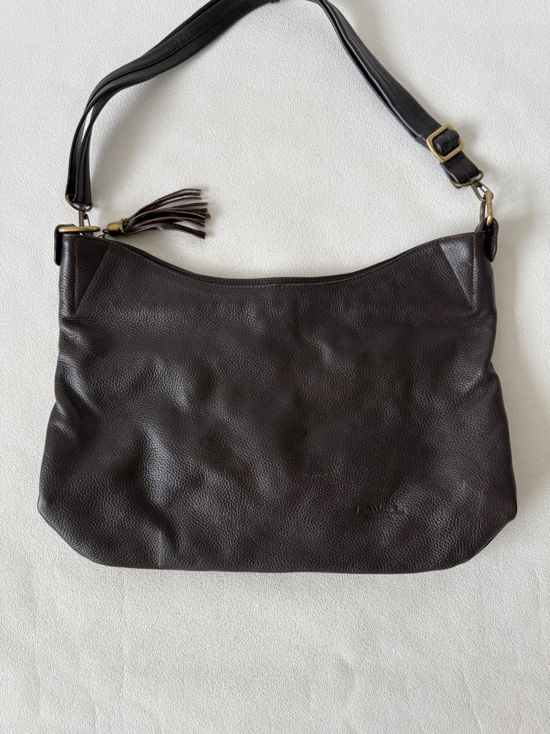 Pre owned 레더 크로스백(토트 가능) 상품이미지2