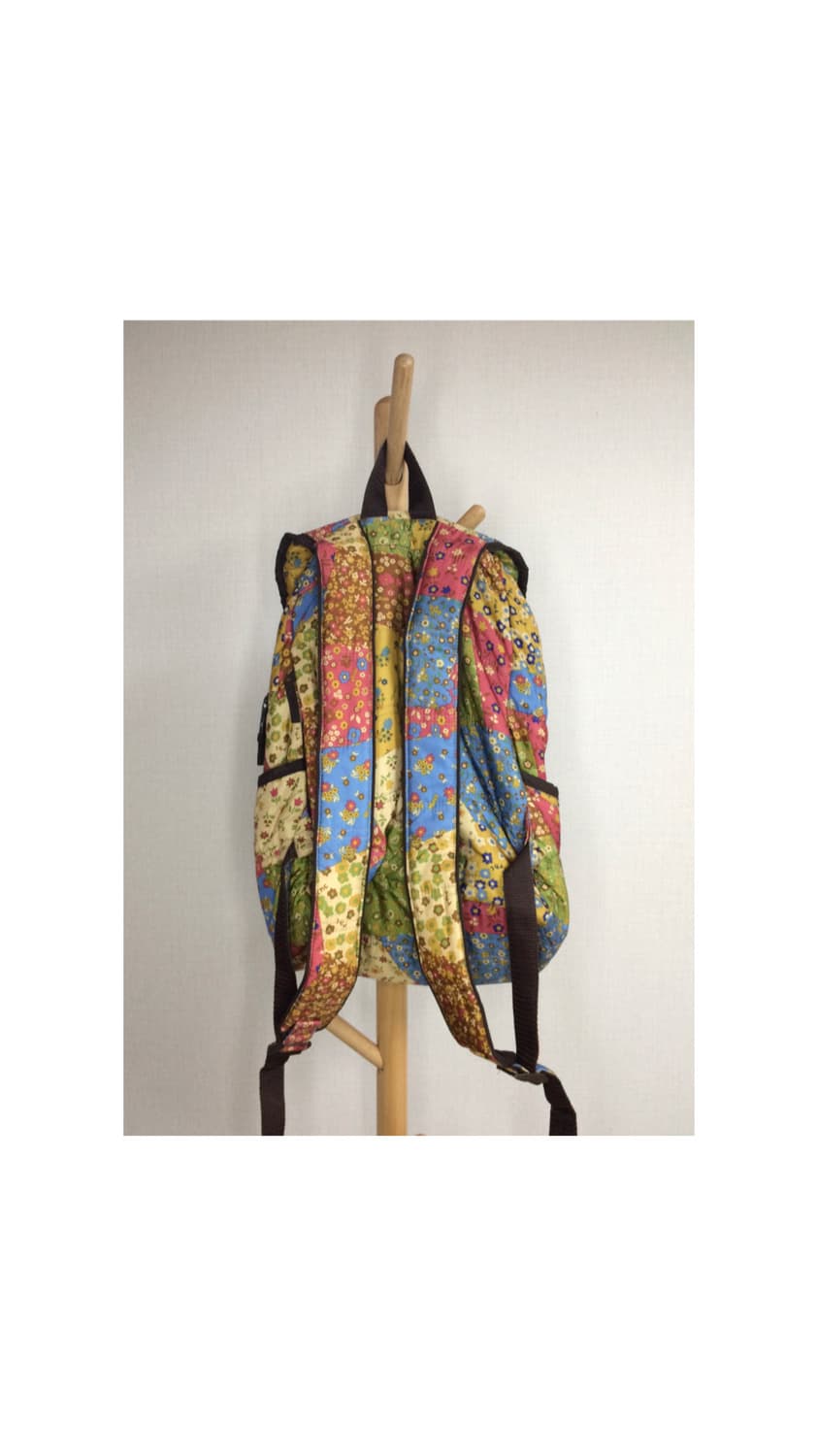 빈티지 플라워 에스닉 패치워크 패디드 백팩 상품이미지5