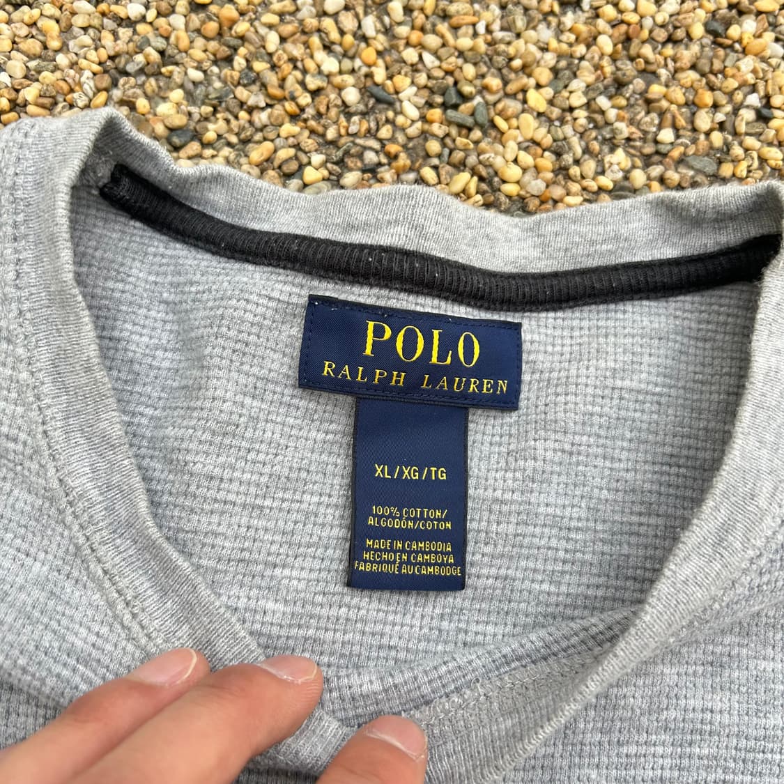 폴로(POLO RalphLauren)그레이 반팔 와플티 상품이미지4