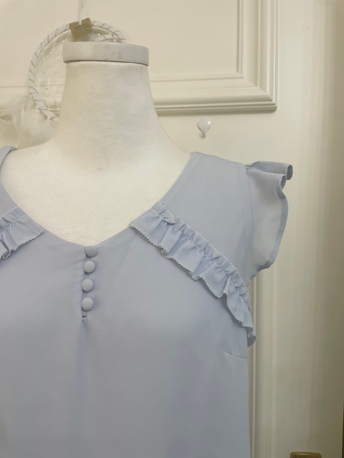 blueberry button ruffle point blouse 상품이미지6
