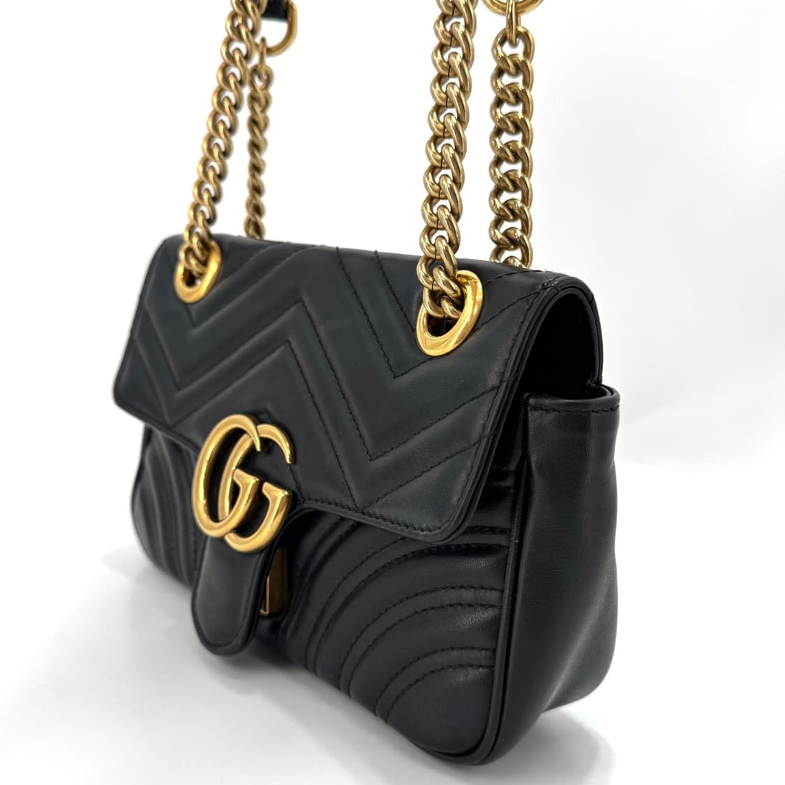 [감정완료] 구찌 마틀라세 스몰 체인 크로스백 블랙 상품이미지6