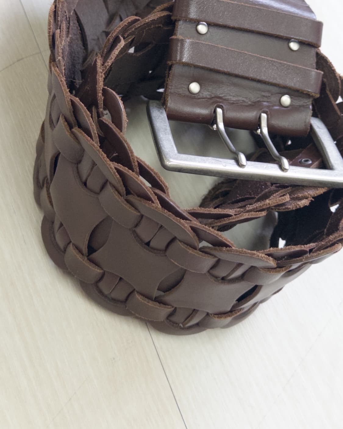 [vtg] wide twist leather belt 상품이미지3