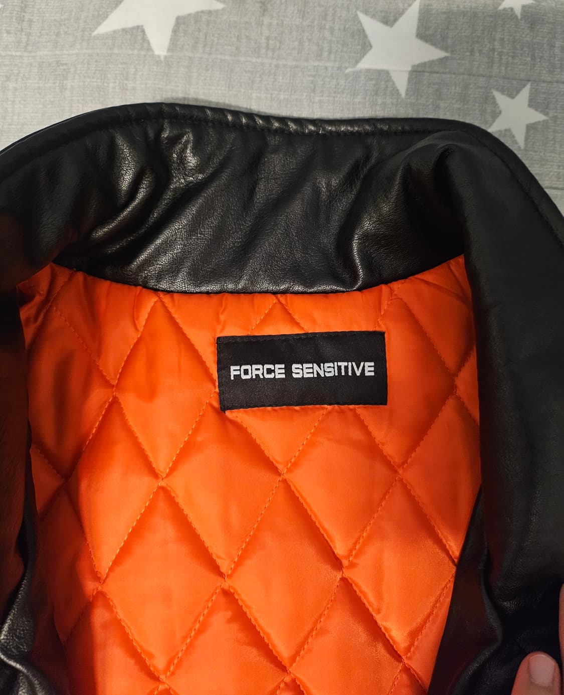 포스 센스티브 블랙 레더 자켓 OS 상품이미지4