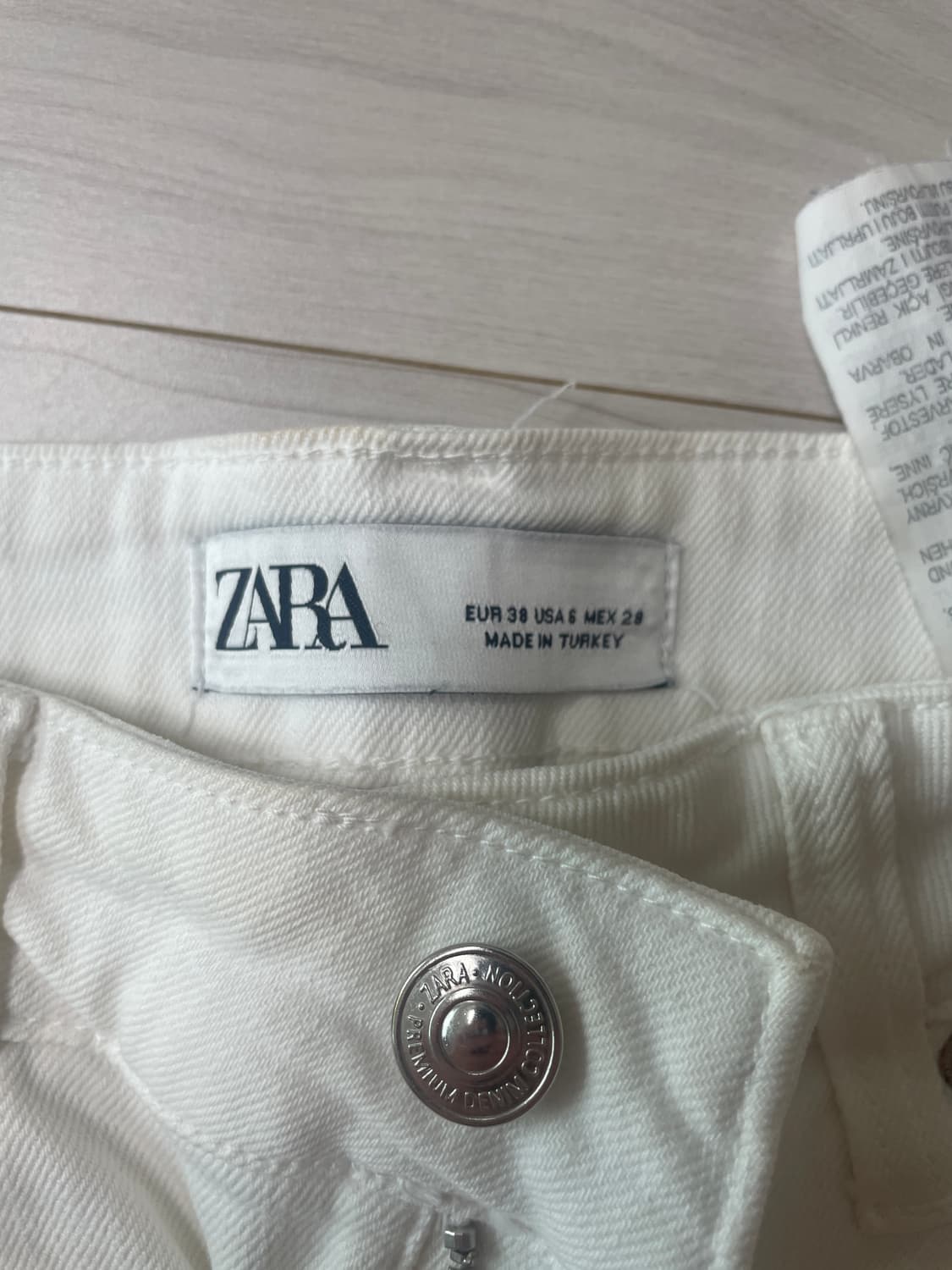 ZARA 화이트 와이드 데님 팬츠 EUR 36 상품이미지2